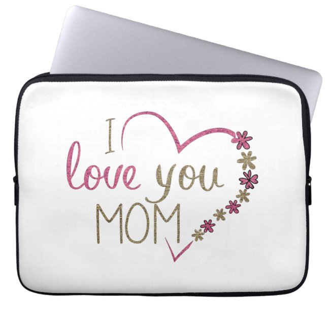 Love mama Moederdag Heart Laptop Sleeve (Voorkant)