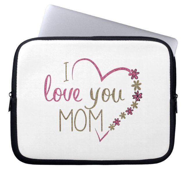 Love mama Moederdag Heart Laptop Sleeve (Voorkant)