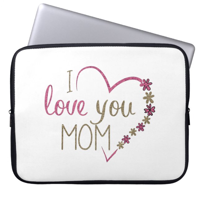 Love mama Moederdag Heart Laptop Sleeve (Voorkant)