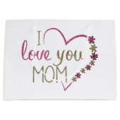 Love mama Moederdag Heart Large Cadeautasje (Voorkant)