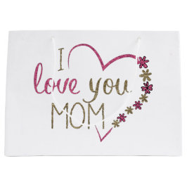 Love mama Moederdag Heart Large Cadeautasje