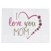 Love mama Moederdag Heart Large Cadeautasje (Achterkant)