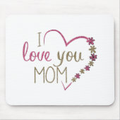 Love mama Moederdag Heart Muismat (Voorkant)