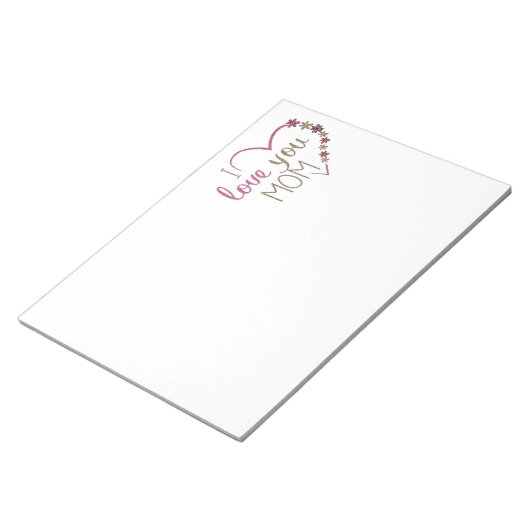 Love mama Moederdag Heart Notitieblok (Schuin)