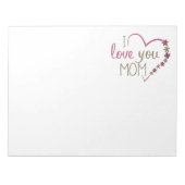 Love mama Moederdag Heart Notitieblok (Voorkant)