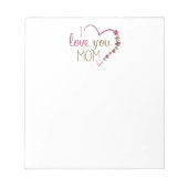 Love mama Moederdag Heart Notitieblok (Voorkant)
