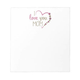 Love mama Moederdag Heart Notitieblok