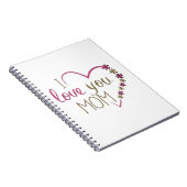 Love mama Moederdag Heart Notitieboek (Rechterzijde)