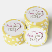 Love mama Moederdag Heart Pokerchips (Opstapeling)