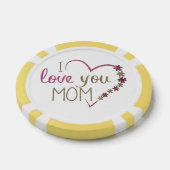 Love mama Moederdag Heart Pokerchips (Enkel)