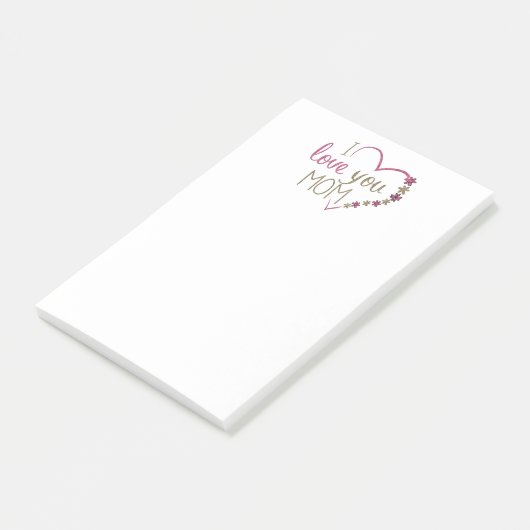 Love mama Moederdag Heart Post-it® Notes (Schuin)
