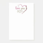Love mama Moederdag Heart Post-it® Notes (Voorkant)