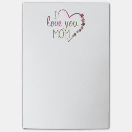 Love mama Moederdag Heart Post-it® Notes