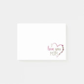 Love mama Moederdag Heart Post-it® Notes (Voorkant)