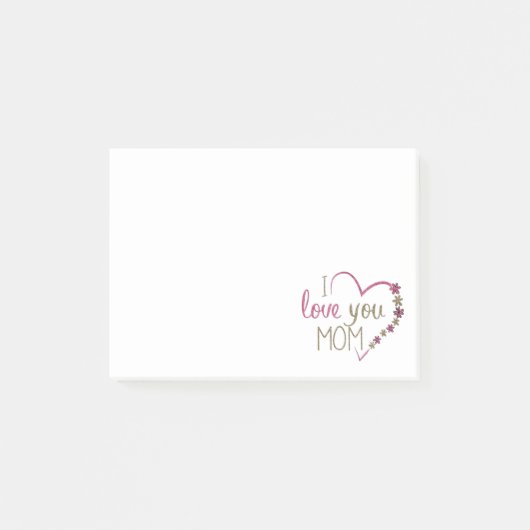 Love mama Moederdag Heart Post-it® Notes (Voorkant)