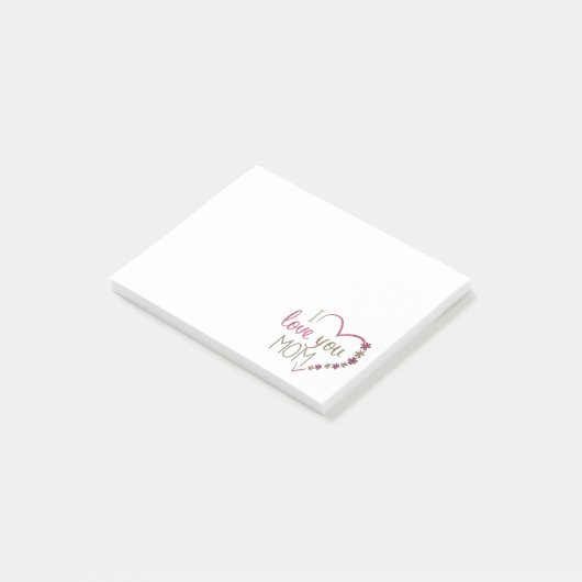 Love mama Moederdag Heart Post-it® Notes (Schuin)
