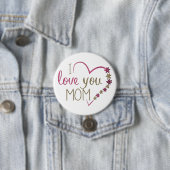Love mama Moederdag Heart Ronde Button 7,6 Cm (In situ)