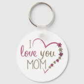 Love mama Moederdag Heart Sleutelhanger (Voorkant)