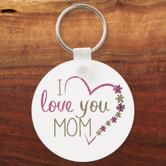 Love mama Moederdag Heart Sleutelhanger (Achterkant)