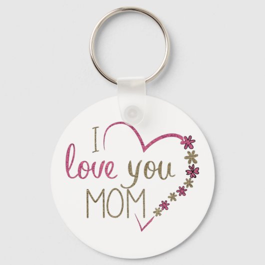 Love mama Moederdag Heart Sleutelhanger (Achterkant)