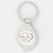 Love mama Moederdag Heart Sleutelhanger (Voorkant)