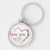 Love mama Moederdag Heart Sleutelhanger (Voorkant)