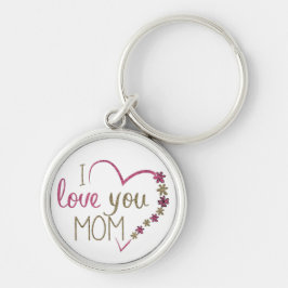 Love mama Moederdag Heart Sleutelhanger