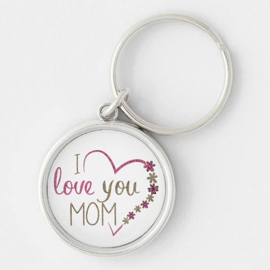 Love mama Moederdag Heart Sleutelhanger (Voorkant)