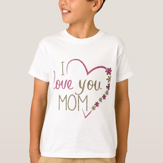 Love mama Moederdag Heart T-shirt (Voorkant)
