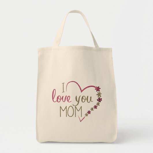 Love mama Moederdag Heart Tote Bag (Voorkant)