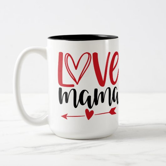Love Mama Tweekleurige Koffiemok (Links)