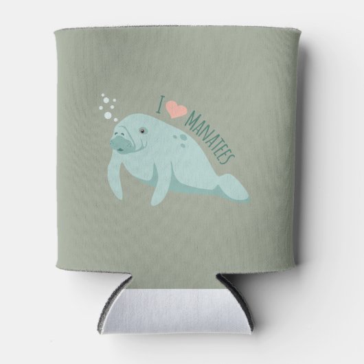 Love Manatees Blikjeskoeler (Voorkant)