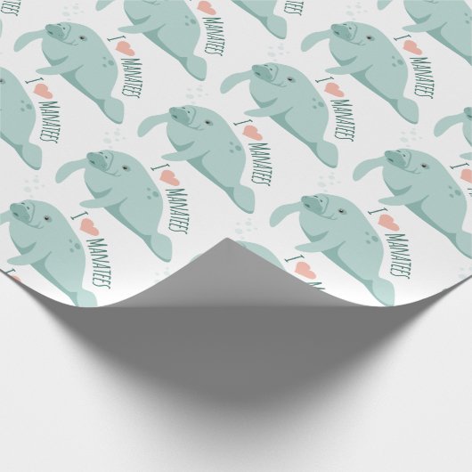 Love Manatees Cadeaupapier (Hoek)