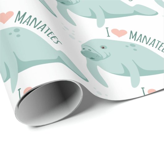 Love Manatees Cadeaupapier (Rol Hoek)