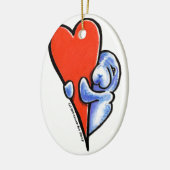 Love Manatees Keramisch Ornament (Links)