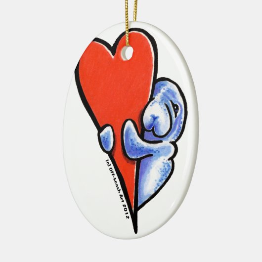 Love Manatees Keramisch Ornament (Links)