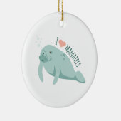 Love Manatees Keramisch Ornament (Rechts)