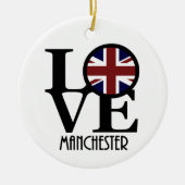 LOVE Manchester Engeland Keramisch Ornament (Voorkant)