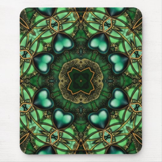 Love Mandala Fractalscopes Mousepad Muismat (Voorkant)