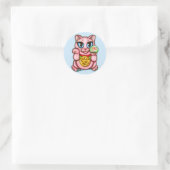 LOVE Maneki Neko Good Luck Cute Art Sticker (Tas)