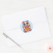 LOVE Maneki Neko Good Luck Cute Art Sticker (Envelop)