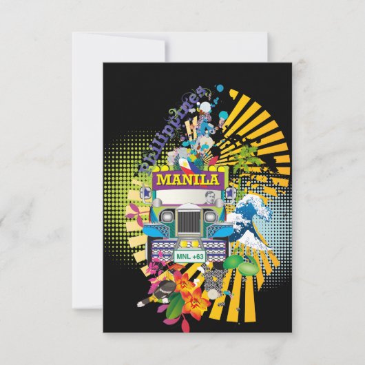 Love Manila, Filippijnen Invites Kaart (Voorkant)