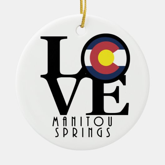 LOVE Manitou Spring Keramisch Ornament (Voorkant)