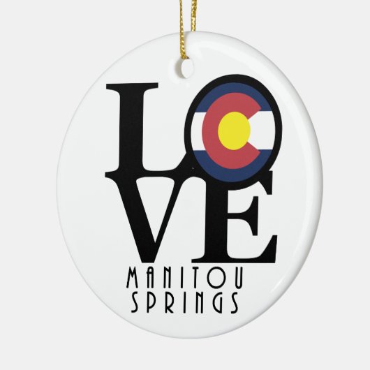 LOVE Manitou Spring Keramisch Ornament (Links)