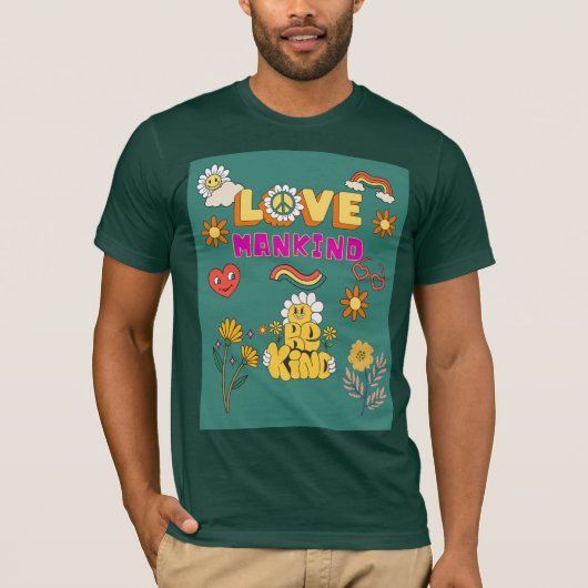 Love Mankind Be Kind Tee – Positive Message T-shirt (Voorkant)