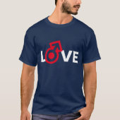 LOVE Mannelijke geslachtscode donker aanpasbaar T-shirt (Voorkant)