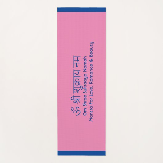 Love Mantra Sanskrit Pink Yoga Matt Yoga Mat (Voorkant)