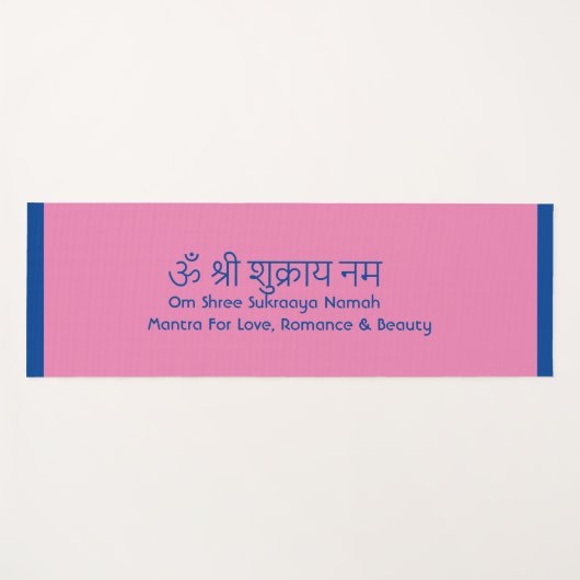 Love Mantra Sanskrit Pink Yoga Matt Yoga Mat (Voorkant (horizontaal))
