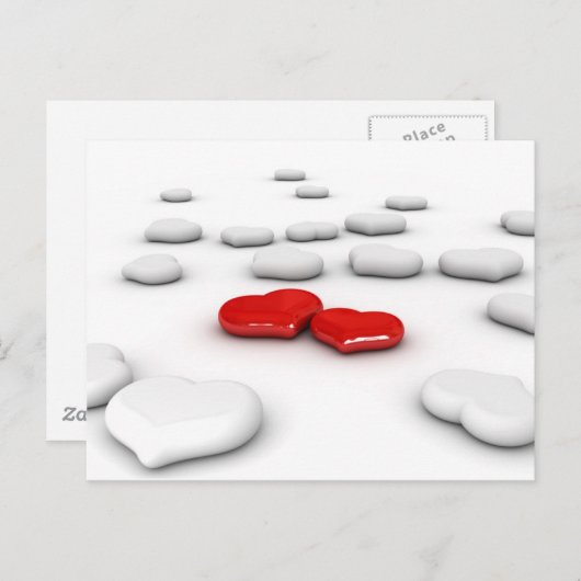 Love & Many Hearts Briefkaart (Voorkant / Achterkant)