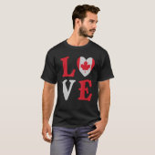 Love Maple Leaf Heart Canada Flag Canadian Roots P T-shirt (Voorkant volledig)